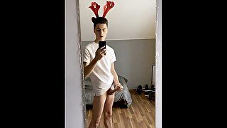 Horny Christmas boy