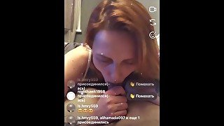 Russian Exhibitionist Couple Gets Freaky On Insta Live