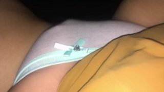 19yr amateur playing with dripping wet pussy in the car and cumming hard