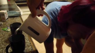 Making morning tea Blowjob