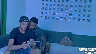 Getting Fuck bareback by a sexy hairy Latino