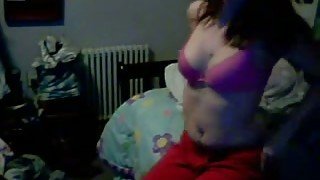 Showing my nice tits on webcam and fingering my pussy