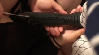 Spitting on my dildo pretending it was your cock. 