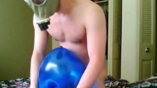 Blue geo balloon humping fuck cum