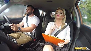 Fake Driving School - Big Facial Finish For Posh Examiner 1 - Katy Jayne