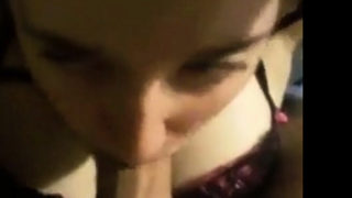 Restrained dirty talking amateur face fuck and cum