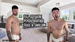 Full size vore psycho tease & swallow