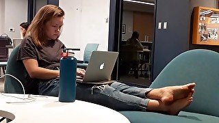 Candid College Girl Soles &amp; Toes