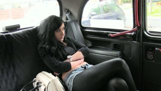 Black haired amateur girl pounded by the fake driver