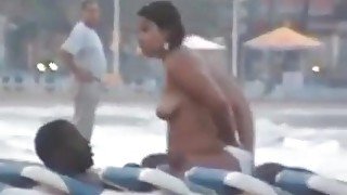 Interracial Couple Fucking By The Water