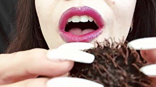 ASMR Sensually Eating Rambutans Close Up Sounds by Pretty MILF Jemma Luv Dental Fetish SFW