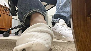 Nike air forces  foot play