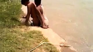 Indian gay boys fucking fun near river