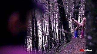 Wild Latinos Hiking In The Forest Got Caught Anal Fucking By A Stranger Ended Up In A Hot Threesome