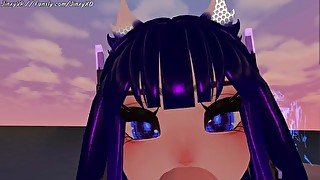 Cyber kitten sucks you off before you fuck her hard  VRChat ERP  preview