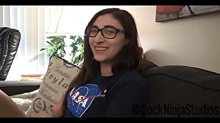 Shy Nerdy Little Step Sister Fucks Step Brother For A Trip To Space Camp - Addy Shepherd