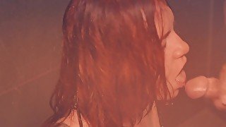 Ginger Redhead Long Sensual Blowjob and Cock Worship in Hot Shower