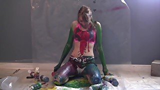 cute girld painted 2
