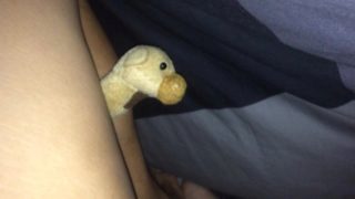 Hot Teen Young Enjoying masturbate with his small teddy bear