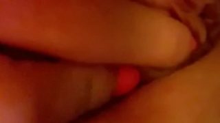 Pussy fingering up close and creamy