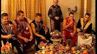 When they come back to the palace, a fine banquet is set out to nourish the horny boys