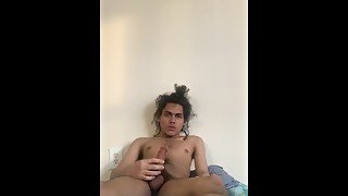 Hippie has kinky solo session (bare feet)