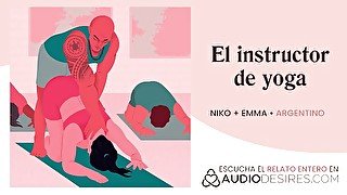 Relatos para tocarme: Sexy instructor de yoga me ayuda a estirarme