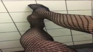 auf dem WC unter der Hose nylons