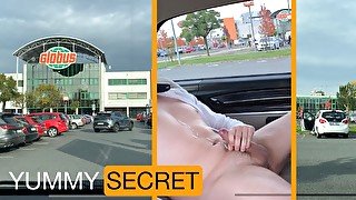 A Risky Public Handjob In The Shopping Mall Parking Lot 4K