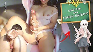 JOI AULA-como bater uma punheta perfeita💦🥵? Morena com BIG ASS te dá instruções🍑FEMDOM POV/fetish