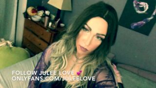 TS Julee Love Handcuffs Strapon and Pegging