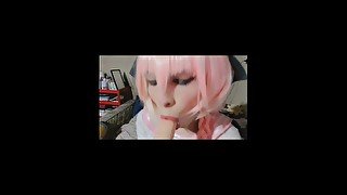 Astolfo makes blowjob in very tasty dildo