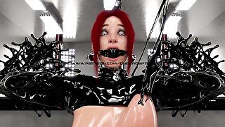 Redhead Mommy in Latex Hardcore 3D BDSM