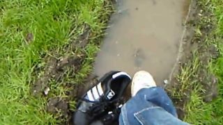 Adidas superstar in piss and dirt