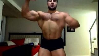 Str8 arab bodybuilder massive flexing