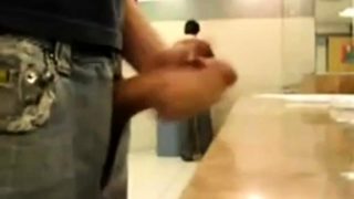 Bigcockflasher - Caught wanking in public restroom