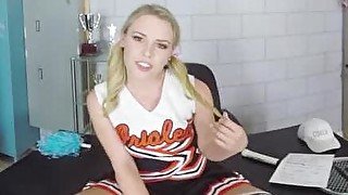 Aubrey Sinclair - Horny Cheerleader Takes Vr Cumshot