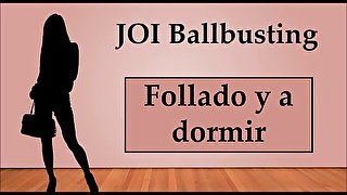 (En español) JOI Ballbusting Anal y a  con un consolador