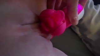 cute girl plays with herself