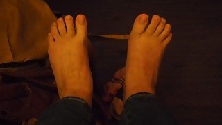 Teen Takes Off Socks And Stretches Her Toes