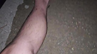 Peeing on hubby in driveway