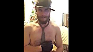 Intense Jerking Off Nude In A Tie