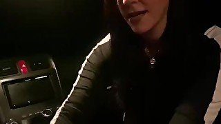 Slutty Amber Storm sucking off a stranger in the car - Part 1