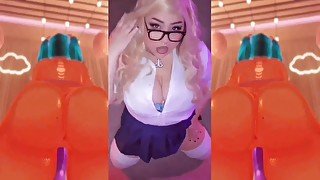 BBW bimbo vtuber and IRL PMV Sucking and being slutty