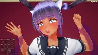 [3D HENTAI] 変態コスプレ女子高生と処女膜突き破りSEX