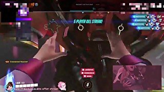 Streamer With Big Natural Tits Cosplaying DVa Gets POTG - Public Masturbating/Amateur