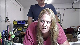 Jennifer gets pounded over a table at work