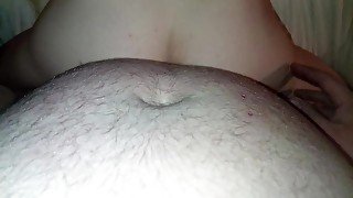 Bent over taking daddy's fat cock then ridding and squirting on his throbbing dick