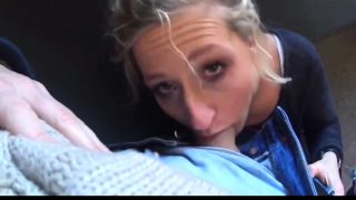 Nasty girl need to walk in public with face full of cum