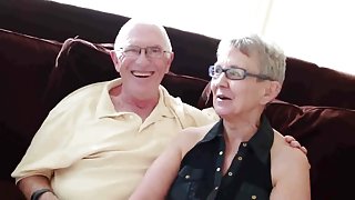 Elderly husband fucked with college girl man